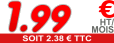 1.99 € ht / Mois